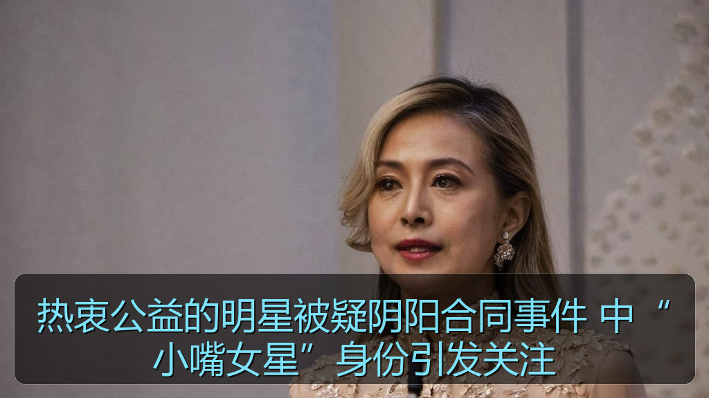 热衷公益的明星被疑阴阳合同事件 中“小嘴女星”身份引发关注