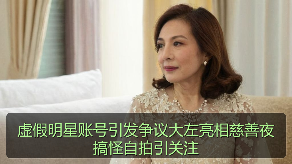 虚假明星账号引发争议大左亮相慈善夜搞怪自拍引关注