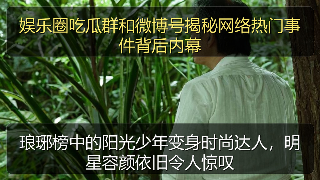 娱乐圈吃瓜群和微博号揭秘网络热门事件背后内幕