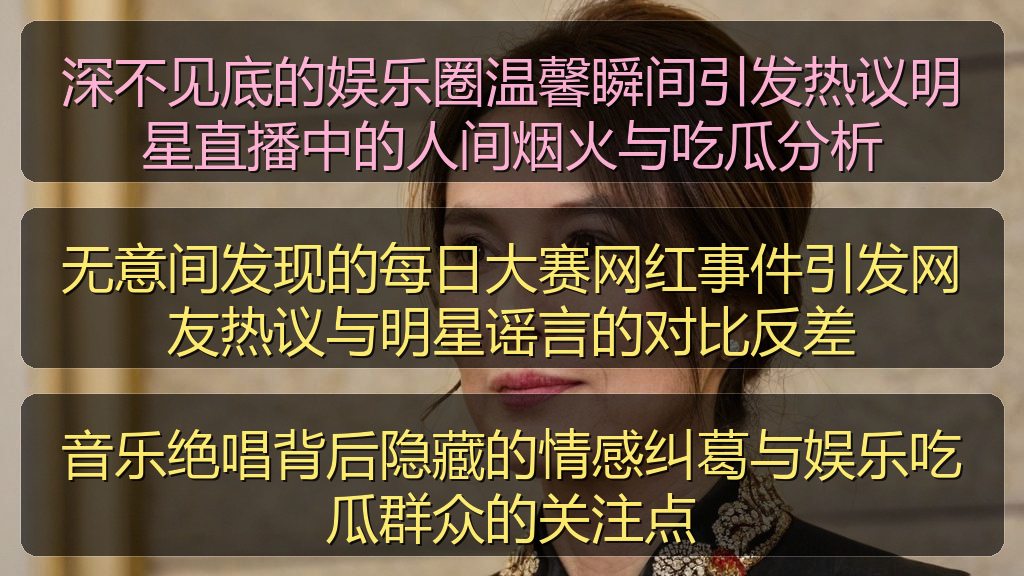 音乐绝唱背后隐藏的情感纠葛与娱乐吃瓜群众的关注点