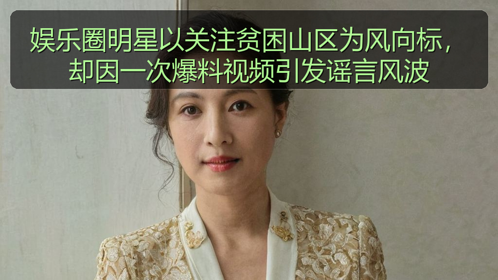 娱乐圈明星以关注贫困山区为风向标,却因一次爆料视频引发谣言风波