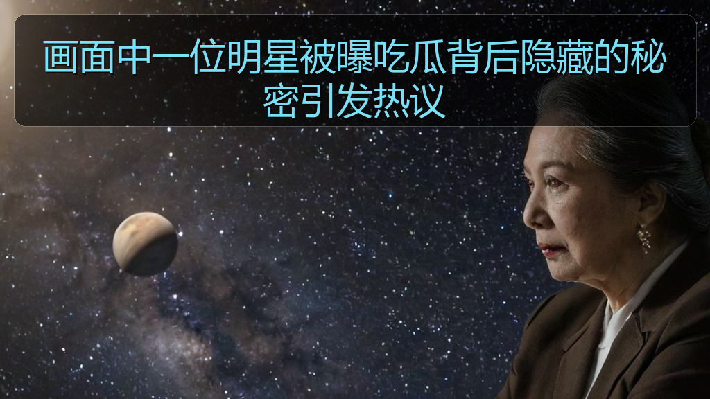 画面中一位明星被曝吃瓜背后隐藏的秘密引发热议