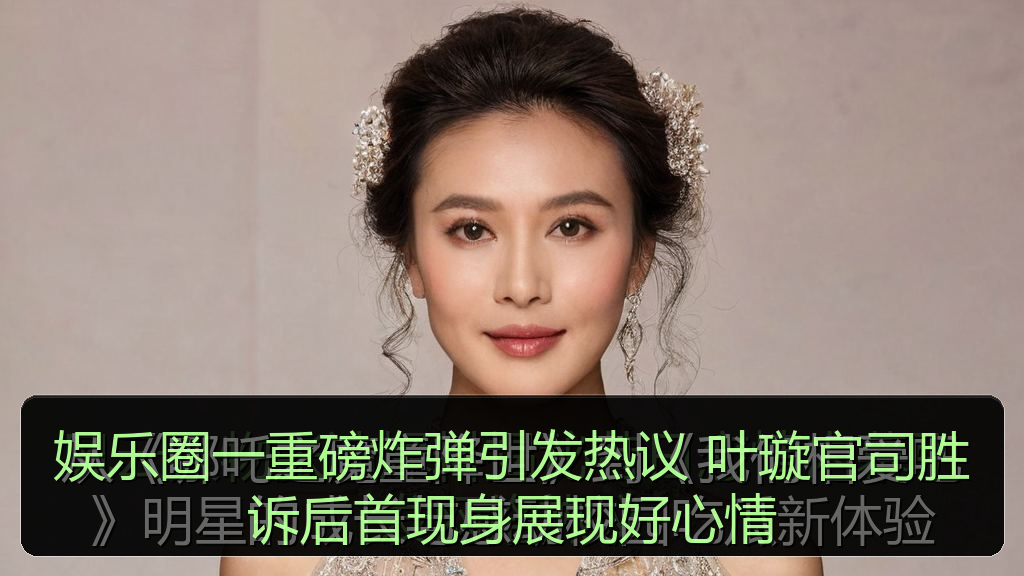 娱乐圈一重磅炸弹引发热议 叶璇官司胜诉后首现身展现好心情