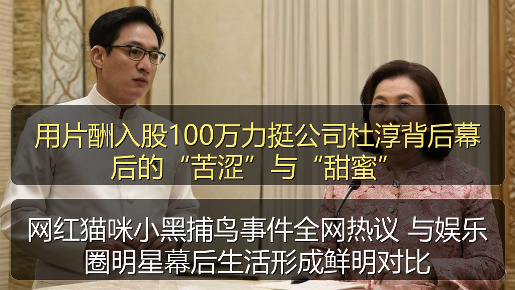 用片酬入股100万力挺公司杜淳背后幕后的“苦涩”与“甜蜜”