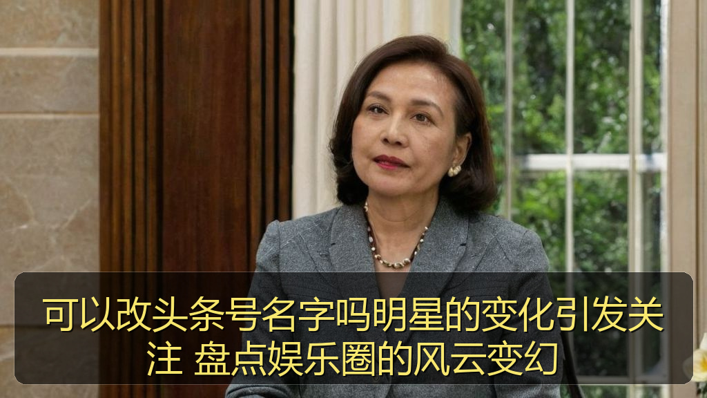 可以改头条号名字吗明星的变化引发关注 盘点娱乐圈的风云变幻
