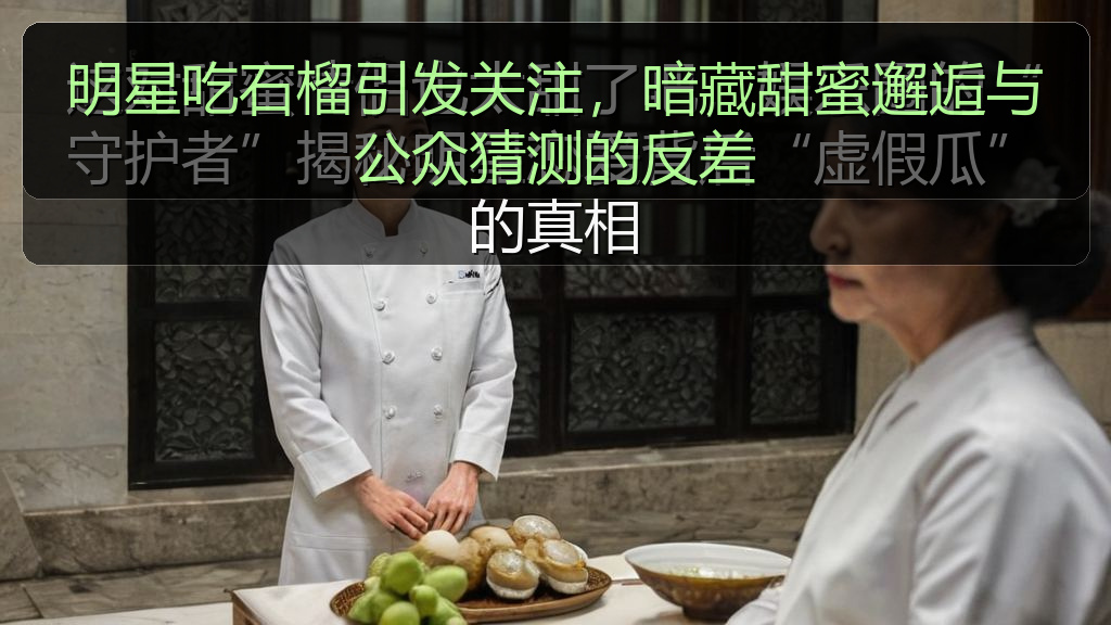 明星吃石榴引发关注，暗藏甜蜜邂逅与公众猜测的反差